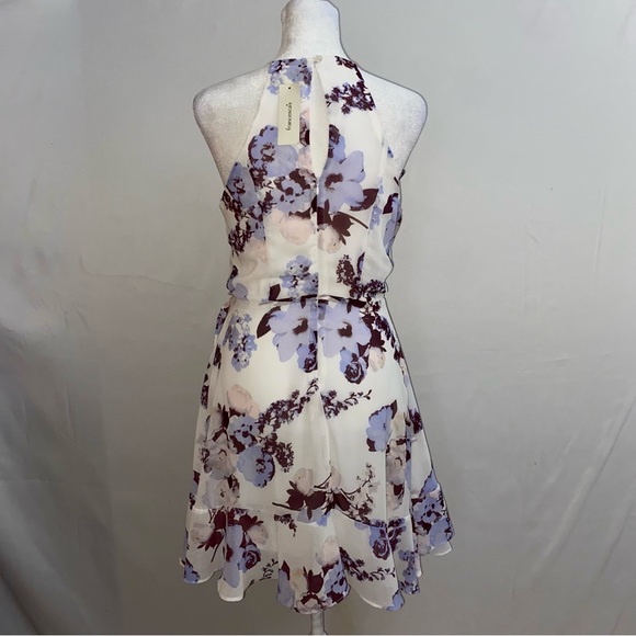 Francesca’s Purple Floral Cocktail Mini Dress - Picture 7 of 12